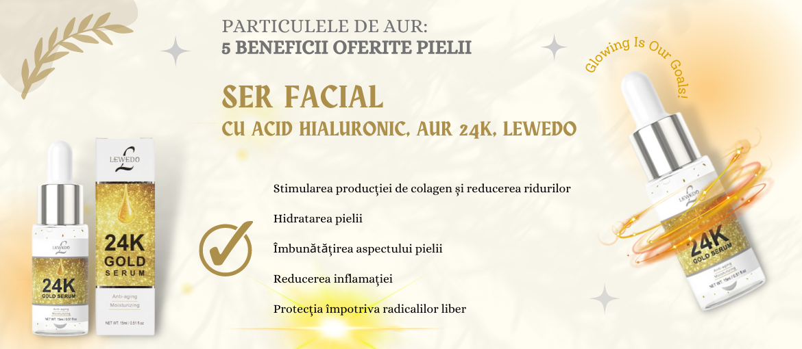 Particulele de aur: 5 beneficii oferite pielii
