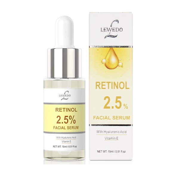 Ser facial cu retinol 2.5%, acid hialuronic, vitamina e, lewedo, 15ml