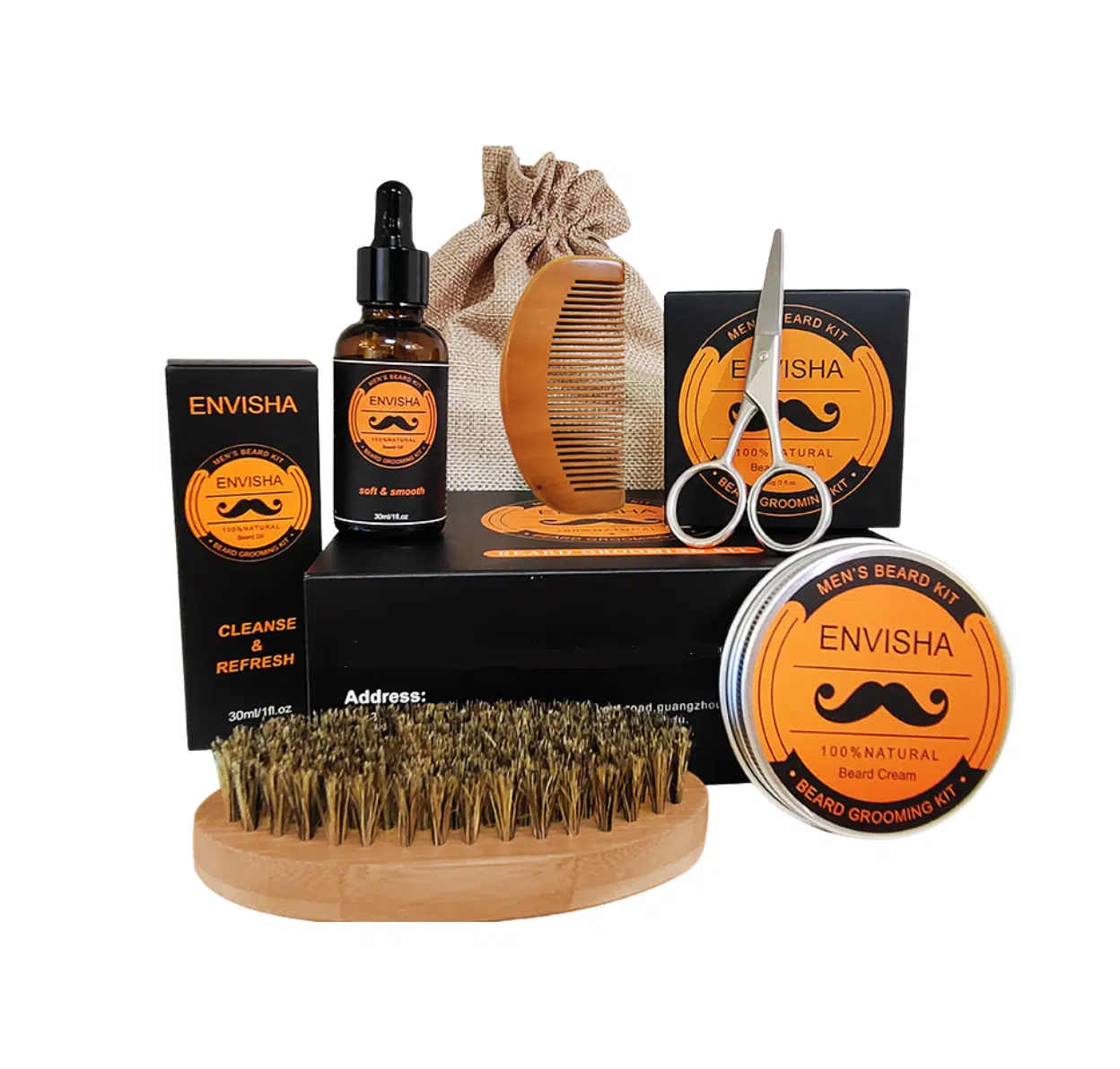 1-1-8.png Pachet ingrijire barba, set cadou, 6 piese, Energy Edition, Envisha - imagine 1