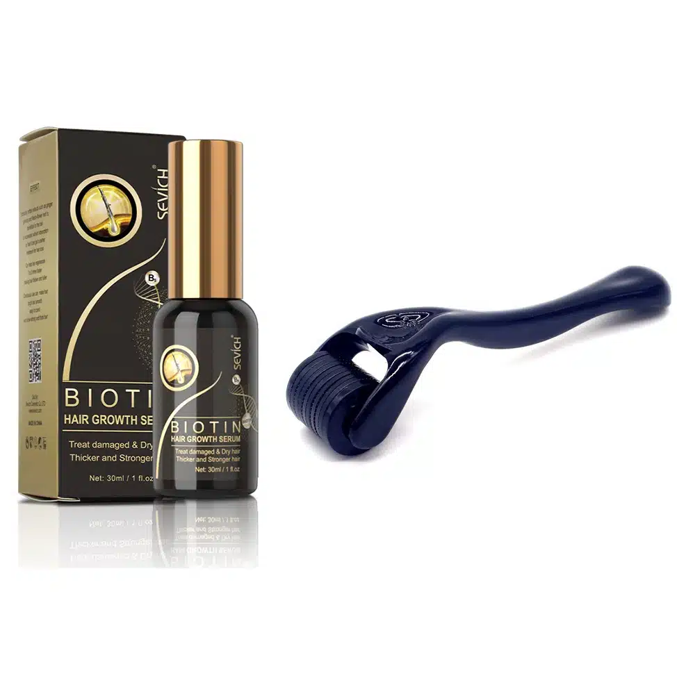 1-30.jpg Pachet accelerare crestere barba si par, ulei Biotin, roller micro-needling, Natural 100%, Sevich - imagine 1