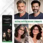 Sampon de vopsire a parului fara amoniac, in 5 minute, 100% acoperire fire de par alb, usor ca o spalare, eficient ca o vopsea, by Verilaria, 400ml - imagine 3