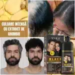 Șampon de Vopsire Păr Negru – Acoperă Firele Albe Rapid, Fără Amoniac, cu Ghimbir, Sevich, 500ml - imagine 2