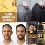 Șampon de Vopsire Păr Negru – Acoperă Firele Albe Rapid, Fără Amoniac, cu Ghimbir, Sevich, 500ml - imagine 5