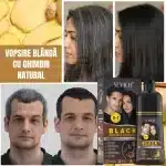 Șampon de Vopsire Păr Negru – Acoperă Firele Albe Rapid, Fără Amoniac, cu Ghimbir, Sevich, 500ml - imagine 6