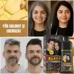 Șampon de Vopsire Păr Negru – Acoperă Firele Albe Rapid, Fără Amoniac, cu Ghimbir, Sevich, 500ml - imagine 7
