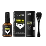 Kit crestere barba – derma roller, Biotin, Rozmarin, stimulare si nutritie naturala, Sevich