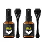 Kit crestere barba – derma roller, Biotin, Rozmarin, stimulare si nutritie naturala, Sevich - imagine 9