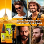 Set crestere barba – derma roller si Ulei Chebe, Biotina, barba deasa si sanatoasa, Sevich - imagine 2
