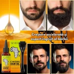 Set crestere barba – derma roller si Ulei Chebe, Biotina, barba deasa si sanatoasa, Sevich - imagine 3