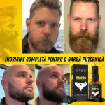 Kit crestere barba – derma roller, Biotin, Rozmarin, stimulare si nutritie naturala, Sevich - imagine 3