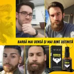 Kit crestere barba – derma roller, Biotin, Rozmarin, stimulare si nutritie naturala, Sevich - imagine 5
