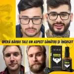 Kit crestere barba – derma roller, Biotin, Rozmarin, stimulare si nutritie naturala, Sevich - imagine 6