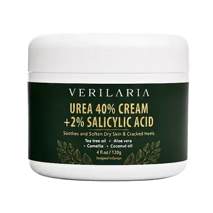 Crema Reparatoare Intensiva pentru Picioare si Maini, Premium, 40% Uree + 2% Acid Salicilic, Verilaria, cu Ulei de Cocos și Camellia, 100g
